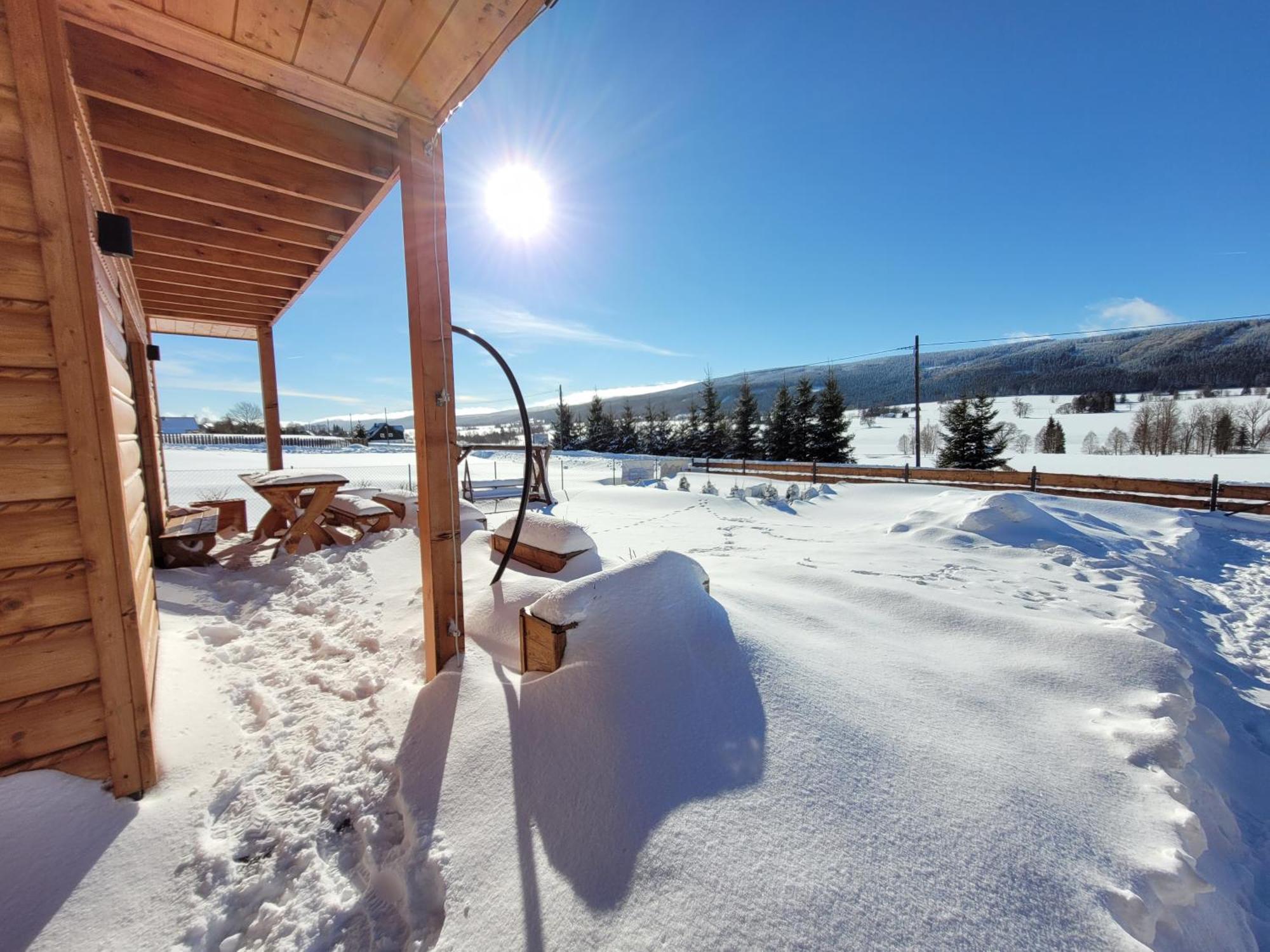 Osada Orlica Klimatyczne Domki Z Widokiem Na Gory I Termalnym Spa Sauna Jacuzzi 4 Km Od Zieleniec Ski Arena Lasowka Экстерьер фото